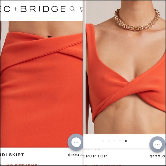 $390 ⬇️NWT Bec + Bridge 2 piece crop top skirt set 6/M co-ord - Picture 4 of 11
